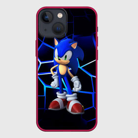 Чехол для iPhone 13 mini Sonic: во Владимире,  |  | boom | cartoon | game | neon | playstation | sonic | броня | бум | герой | детские | дракон | еж | ежик | животные | звери | игра | лесные | малыш | молнии | мультфильм | мультяшный | неоновый | приключения | сияние | соник
