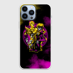 Чехол для iPhone 13 Pro Max JoJo Bizarre Adventure: во Владимире,  |  | Тематика изображения на принте: anime | jojo | jojo’s bizarre adventure | аниме | анимэ | биззаре адвенчер | джо | джо джо | джоджо | джонатан джостар | дзёсукэ хигасиката | дзётаро кудзё | жожо | игги | кира | лого | манга | невероятные приключения