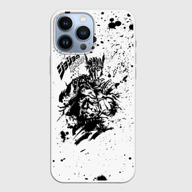 Чехол для iPhone 13 Pro Max JoJo Bizarre Adventure: во Владимире,  |  | Тематика изображения на принте: anime | jojo | jojo’s bizarre adventure | аниме | анимэ | биззаре адвенчер | джо | джо джо | джоджо | джонатан джостар | дзёсукэ хигасиката | дзётаро кудзё | жожо | игги | кира | лого | манга | невероятные приключения