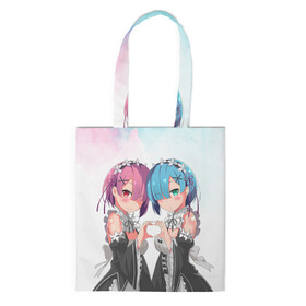 Шоппер 3D с принтом Re:Zero, Рам и Рем  во Владимире, 100% полиэстер | Плотность: 200 г/м2; Размер: 34×35 см; Высота лямок: 30 см | ram | re zero | re:zero | re:zero starting life in another world | re:zero жизнь с нуля в альтернативном мире | rem | аниме | жизнь с нуля в другом мире | манга | рам и рем