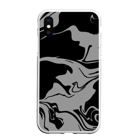 Чехол для iPhone XS Max матовый с принтом Черный и Серый во Владимире, Силикон | Область печати: задняя сторона чехла, без боковых панелей | Тематика изображения на принте: casual | grey | military | texture | urban style | абстрактный | абстракция | брызги красок | волны | зебра | камуфляжный | краска | милитари | орнамент | повседневный | полосы | пятна | разводы красок | текстура | узор