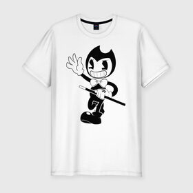 Мужская футболка хлопок Slim Bendy And The Ink Machine: во Владимире, 92% хлопок, 8% лайкра | приталенный силуэт, круглый вырез ворота, длина до линии бедра, короткий рукав | Тематика изображения на принте: bendy | bendy and the ink machine | бенди | бени | бенни | бэнди | детская | детям | игра | капли | компьютерная игра | краска | машина | подтеки | ужастик | чернила | чернильная