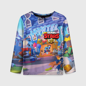 Детский лонгслив 3D Brawl Stars Снежный Отель : во Владимире, 100% полиэстер | длинные рукава, круглый вырез горловины, полуприлегающий силуэт
 | 2020 | brawl stars | brawler | christmas | crow | games | king | leon | lou | max | new year | sandy | snow | snowtel | spike | surge | бравл | бравлер | броул ставрс | вольт | ворон | игры | король | леон | лу | макс | новый год | рож