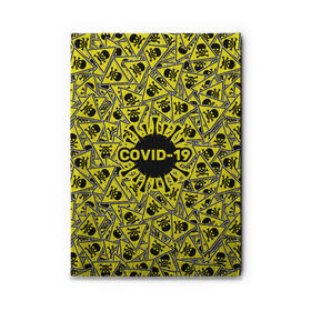 Обложка для автодокументов с принтом COVID-19 во Владимире, натуральная кожа |  размер 19,9*13 см; внутри 4 больших “конверта” для документов и один маленький отдел — туда идеально встанут права | Тематика изображения на принте: biohazard | coronavirus | covid 19 | биологическое оружие | биохазард | болезнь | вирус | грипп | знак опасности | карантин | ковид 19 | коронавирус | лихорадка | масочный режим | медицинская маска | пандемия