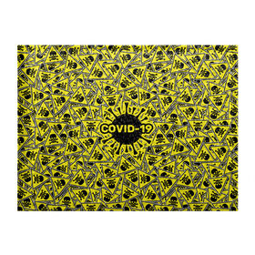 Обложка для студенческого билета с принтом COVID-19 во Владимире, натуральная кожа | Размер: 11*8 см; Печать на всей внешней стороне | Тематика изображения на принте: biohazard | coronavirus | covid 19 | биологическое оружие | биохазард | болезнь | вирус | грипп | знак опасности | карантин | ковид 19 | коронавирус | лихорадка | масочный режим | медицинская маска | пандемия