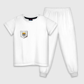 Детская пижама хлопок One piece: во Владимире, 100% хлопок |  брюки и футболка прямого кроя, без карманов, на брюках мягкая резинка на поясе и по низу штанин
 | Тематика изображения на принте: anime | one piece | аниме | анимэ | большой куш | ван пис | король пиратов | луффи | пират | пираты | пираты соломенной шляпы | рыжий шанкс | эйтиро одо