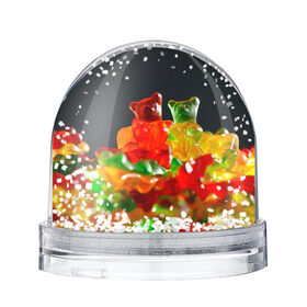 Снежный шар с принтом пара мармеладных мишек во Владимире, Пластик | Изображение внутри шара печатается на глянцевой фотобумаге с двух сторон | взаимность | вместе | двое | конфеты | любовь | мармелад | мармеладки | медведики | мишки | нашли друг друга | пара | парочка | сладости