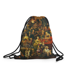 Рюкзак-мешок 3D с принтом 100 ЗНАМЕНИТЫХ ЛЮДЕЙ КАРТИНА во Владимире, 100% полиэстер | плотность ткани — 200 г/м2, размер — 35 х 45 см; лямки — толстые шнурки, застежка на шнуровке, без карманов и подкладки | аристотель | бетховен | брюс ли | ван гог | горький | кастро | конфуций | корчагин | ленин | майк тайсон | маркс | мать тереза | моцарт | мэрилин монро | наполеон | пикассо | спилберг | толстой | форд