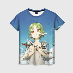 Женская футболка 3D Shirufietto: во Владимире, 100% полиэфир ( синтетическое хлопкоподобное полотно) | прямой крой, круглый вырез горловины, длина до линии бедер | anime | mushoku tensei | авантюристы | аниме | анимэ | безработный | гислен | драма | другой мир | лилия | луффи | маги | магия | мигурдиа | неко | реинкарнация безработного | реинкорнация | рокси | рудеус | руди