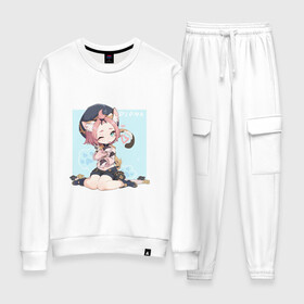 Женский костюм хлопок Диона: во Владимире, 100% хлопок | на свитшоте круглая горловина, мягкая резинка по низу. Брюки заужены к низу, на них два вида карманов: два 