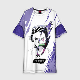 Детское платье 3D Танджиро и Незуко Камадо: во Владимире, 100% полиэстер | прямой силуэт, чуть расширенный к низу. Круглая горловина, на рукавах — воланы | demon slayer | kamado | kimetsu no yaiba | nezuko | tanjiro | аниме | гию томиока | зеницу агацума | иноске хашибира | камадо | клинок | корзинная девочка | манга | музан кибуцуджи | незуко | рассекающий демонов | танджиро