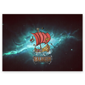 Поздравительная открытка с принтом Valheim Корабль во Владимире, 100% бумага | плотность бумаги 280 г/м2, матовая, на обратной стороне линовка и место для марки
 | fantasy | mmo | valheim | valve | валхейм | вальхейм | викинги | выживалка | игра | королевская битва | ммо | ролевая игра | фэнтази