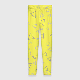 Леггинсы 3D Желтый и серый | Yellow & gray: во Владимире, 80% полиэстер, 20% эластан | Эластичный пояс, зауженные к низу, низкая посадка | gray | triangle | yellow | желтый | серый | треугольник