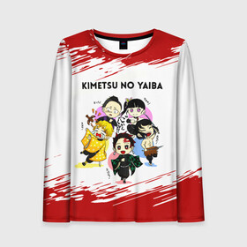 Женский лонгслив 3D Пять героев Kimetsu no Yaiba: во Владимире, 100% полиэстер | длинные рукава, круглый вырез горловины, полуприлегающий силуэт | demon slayer | kamado | kimetsu no yaiba | nezuko | tanjiro | аниме | гию томиока | зеницу агацума | иноске хашибира | камадо | клинок | корзинная девочка | манга | музан кибуцуджи | незуко | рассекающий демонов | танджиро
