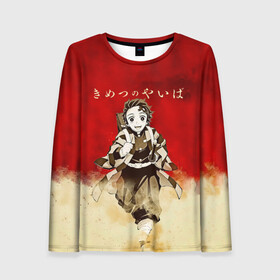 Женский лонгслив 3D Танджиро Клинок рассекающий демонов: во Владимире, 100% полиэстер | длинные рукава, круглый вырез горловины, полуприлегающий силуэт | demon slayer | kamado | kimetsu no yaiba | nezuko | tanjiro | аниме | гию томиока | зеницу агацума | иноске хашибира | камадо | клинок | корзинная девочка | манга | музан кибуцуджи | незуко | рассекающий демонов | танджиро