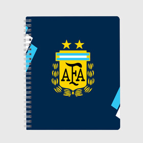 Тетрадь с принтом Сборная Аргентины во Владимире, 100% бумага | 48 листов, плотность листов — 60 г/м2, плотность картонной обложки — 250 г/м2. Листы скреплены сбоку удобной пружинной спиралью. Уголки страниц и обложки скругленные. Цвет линий — светло-серый
 | goal24 | аргентина | барселона | дибала | лионель месси | месси | месси аргентина | сборная аргентины | спорт | футбол | чемпионат мира | чм
