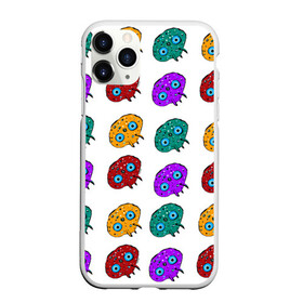 Чехол для iPhone 11 Pro матовый с принтом Нашествие инопланетян-ктулху во Владимире, Силикон |  | желтый | зеленый | инопланетяне | красный | ктулху | фиолетовый | щупальцы