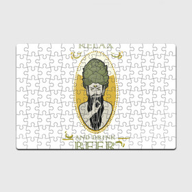 Головоломка Пазл магнитный 126 элементов с принтом Relax во Владимире, полимерный материал с магнитным слоем | 126 деталей, размер изделия —  180*270 мм | Тематика изображения на принте: beer | drink | genie | джинн | медитация | релакс | хмель