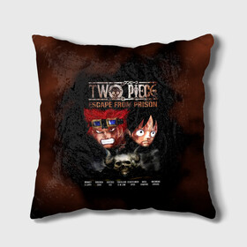 Подушка 3D Two Piece. ESCAPE FROM PRISON: во Владимире, наволочка – 100% полиэстер, наполнитель – холлофайбер (легкий наполнитель, не вызывает аллергию). | состоит из подушки и наволочки. Наволочка на молнии, легко снимается для стирки | Тематика изображения на принте: anime | manga | monkey d. luffy | one piece | аниме | арудж | бейзил хокинс | большой куш | ван пис | вон пис | луфи | луффи | манга | манки д. луффи | пират | ророноа зоро | скретчмен апу | соломенная шляпа