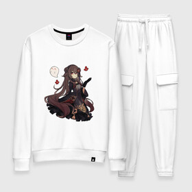 Женский костюм хлопок Готическая Ху Тао: во Владимире, 100% хлопок | на свитшоте круглая горловина, мягкая резинка по низу. Брюки заужены к низу, на них два вида карманов: два 