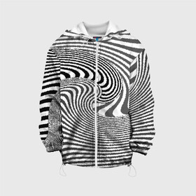 Детская куртка 3D Черно белый мозаичный узор: во Владимире, 100% полиэстер | застежка — молния, подол и капюшон оформлены резинкой с фиксаторами, по бокам — два кармана без застежек, один потайной карман на груди, плотность верхнего слоя — 90 г/м2; плотность флисового подклада — 260 г/м2 | волна | мозаика | мозаичная картина | серый | узор | черно белый | черный и белый
