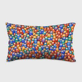 Подушка 3D антистресс с принтом Матрёшки во Владимире, наволочка — 100% полиэстер, наполнитель — вспененный полистирол | состоит из подушки и наволочки на молнии | matryoshka | кукла | матрёшка | паттерн | россия | русский | славянский | толпа | узор