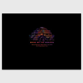 Поздравительная открытка с принтом  Live at the Royal Albert Hall - BMTH во Владимире, 100% бумага | плотность бумаги 280 г/м2, матовая, на обратной стороне линовка и место для марки
 | Тематика изображения на принте: bmth | bring me the horizon | альтернативный | бмт | бмтх | бмтш | брин | бринг | горизонт | достань для меня | дэткор | зе | метал | ми | рок | хоризон | электроник