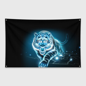 Флаг-баннер НЕНОНОВЫЙ ТИГР 2022 | NEON TIGER NEW YEAR: во Владимире, 100% полиэстер | размер 67 х 109 см, плотность ткани — 95 г/м2; по краям флага есть четыре люверса для крепления | 2022 | beast | merry christmas | new year | red bow | santa hat | snow | tiger | winter | winter is coming | year of the tiger | год тигра | дед мороз | животные | звери | зверь | зима | зима 2022 | зима близко | новог | новогодни