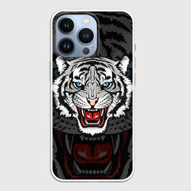 Чехол для iPhone 13 Pro ЧЁРНЫЙ ТИГР | BLACK TIGER УЗОР: во Владимире,  |  | 2022 | beast | merry christmas | new year | red bow | santa hat | snow | tiger | winter | winter is coming | year of the tiger | год тигра | дед мороз | животные | звери | зверь | зима | зима 2022 | зима близко | новог | новогодни