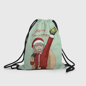 Рюкзак-мешок 3D Аста из Черных быков в костюме Санты: во Владимире, 100% полиэстер | плотность ткани — 200 г/м2, размер — 35 х 45 см; лямки — толстые шнурки, застежка на шнуровке, без карманов и подкладки | asta | аста | дед мороз | мешок | новый год | подарок | рыцарь | чародей | черные быки | черный клевер