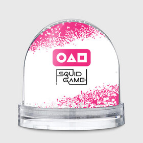 Игрушка Снежный шар с принтом SQUID GAME | Краска во Владимире, Пластик | Изображение внутри шара печатается на глянцевой фотобумаге с двух сторон | battle | game | netflix | royale | squid | битва | знак | игра | игра в кальмара | кальмара | королевская | краска | лого | логотип | нетфликс | сериал | сериалы | символ | символы | спрей