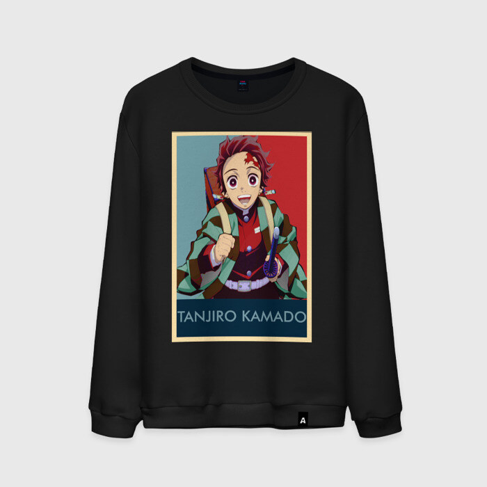 Мужской свитшот хлопок Танджиро Камадо фото