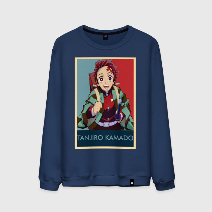 Мужской свитшот хлопок Танджиро Камадо фото