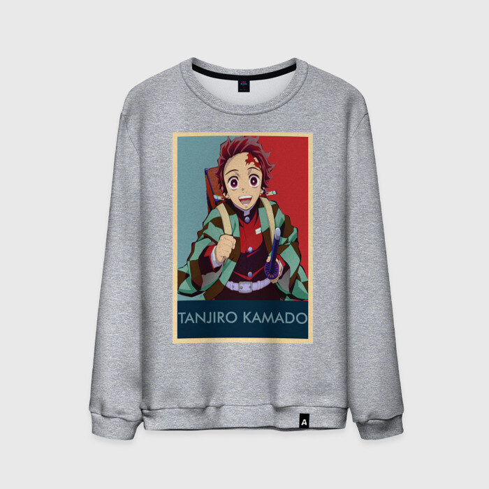 Мужской свитшот хлопок Танджиро Камадо фото