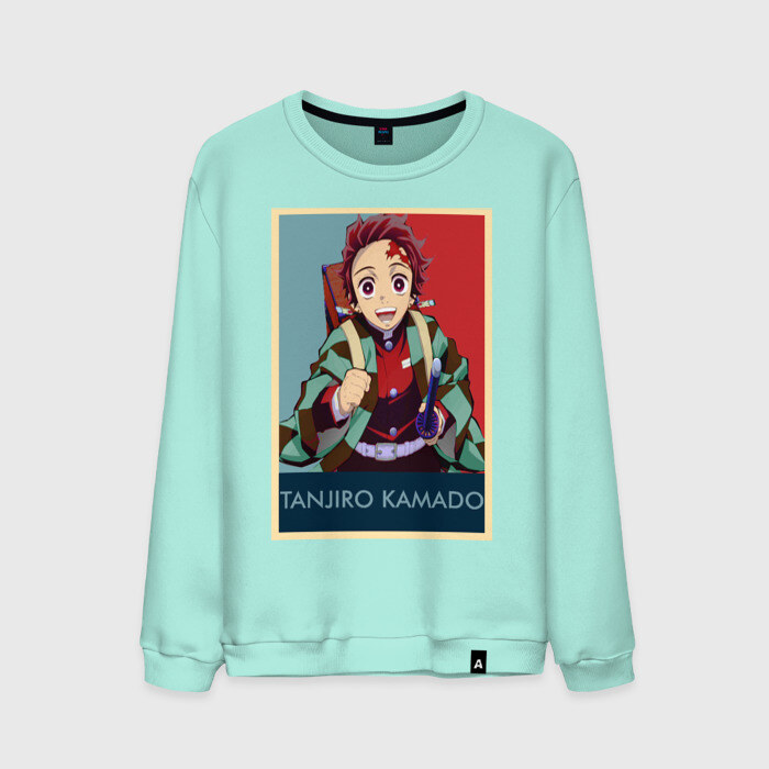Мужской свитшот хлопок Танджиро Камадо фото