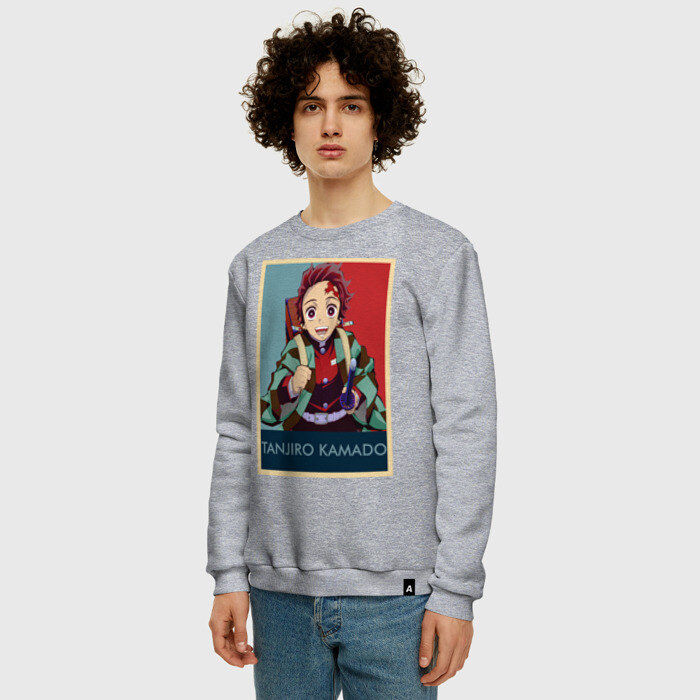 Мужской свитшот хлопок Танджиро Камадо фото
