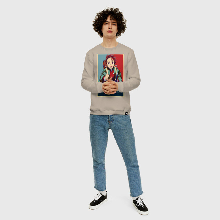 Мужской свитшот хлопок Танджиро Камадо фото