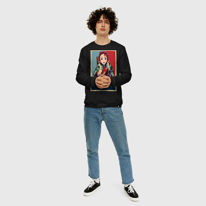 Мужской свитшот хлопок Танджиро Камадо фото