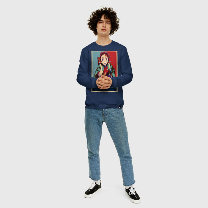 Мужской свитшот хлопок Танджиро Камадо фото