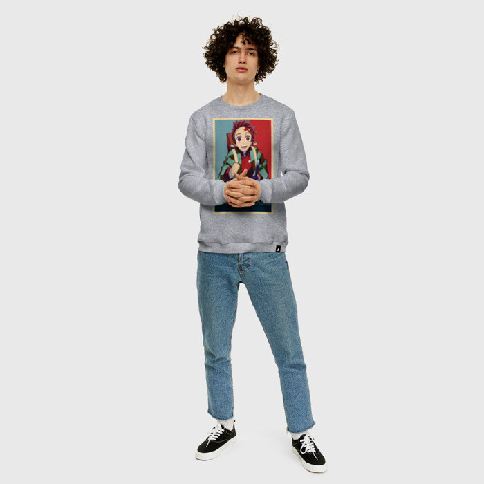 Мужской свитшот хлопок Танджиро Камадо фото