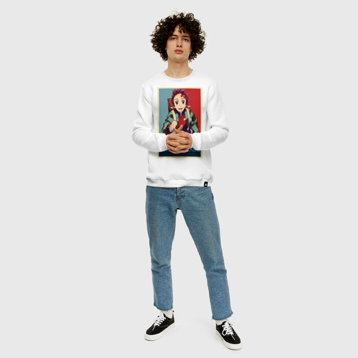 Мужской свитшот хлопок Танджиро Камадо фото