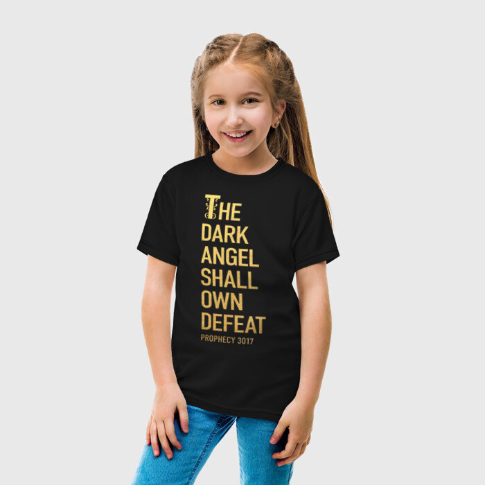Детская футболка хлопок Тёмный ангел одержит победу фото