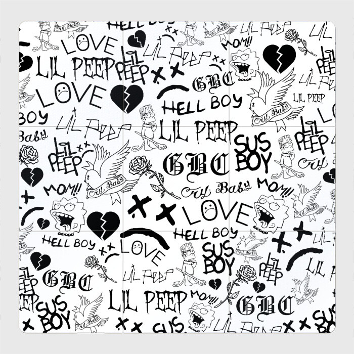 Магнитный плакат 3Х3 LIL PEEP | ЛИЛ ПИП LOGOBOMBING фото
