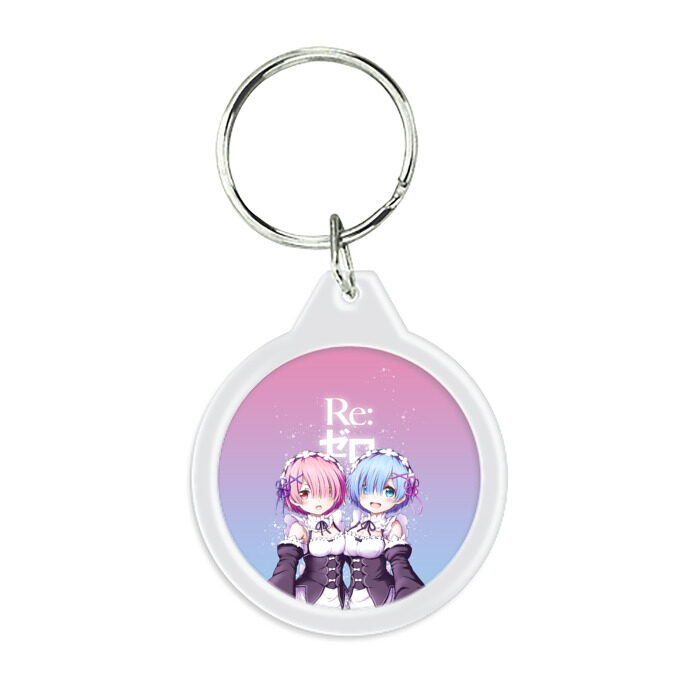 Брелок круглый ре зеро Рем рам фото