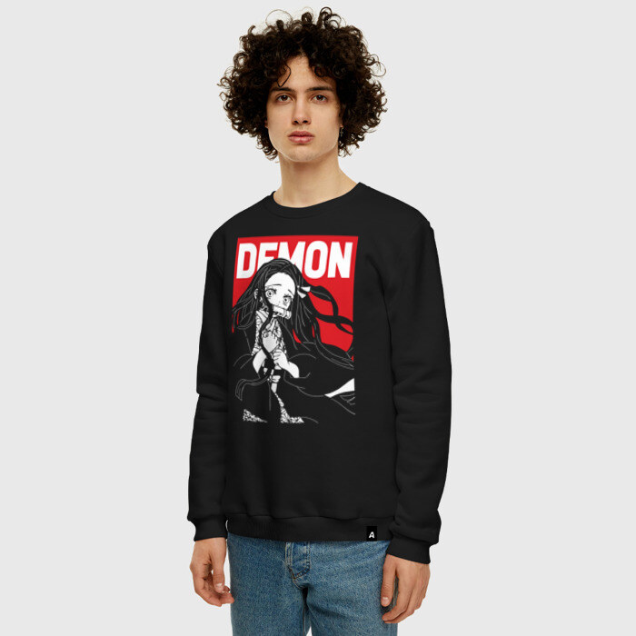 Мужской свитшот хлопок DEMON Kimetsu no Yaiba фото