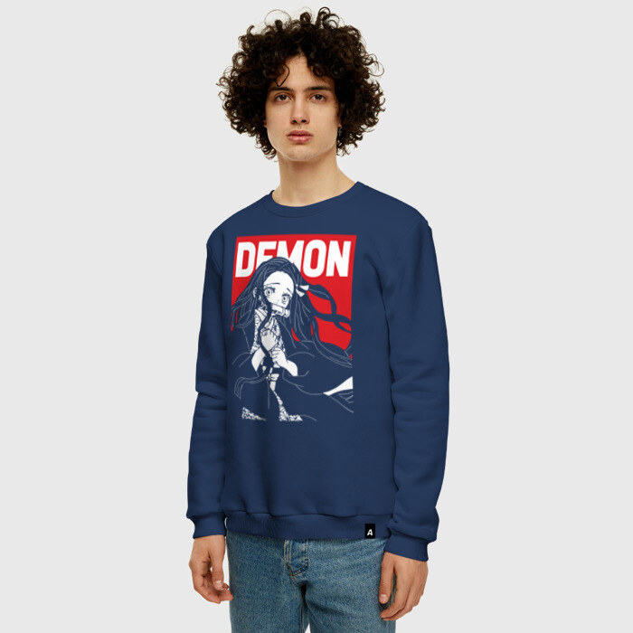 Мужской свитшот хлопок DEMON Kimetsu no Yaiba фото