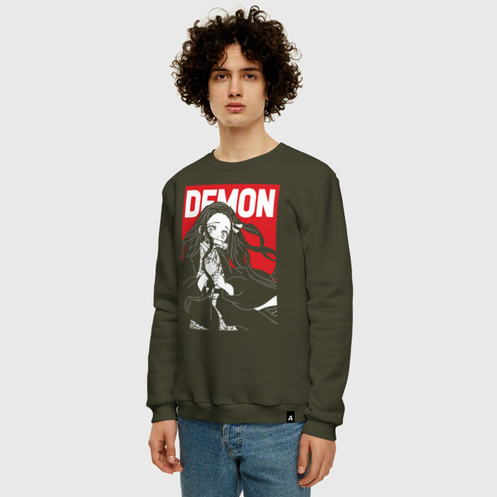 Мужской свитшот хлопок DEMON Kimetsu no Yaiba фото