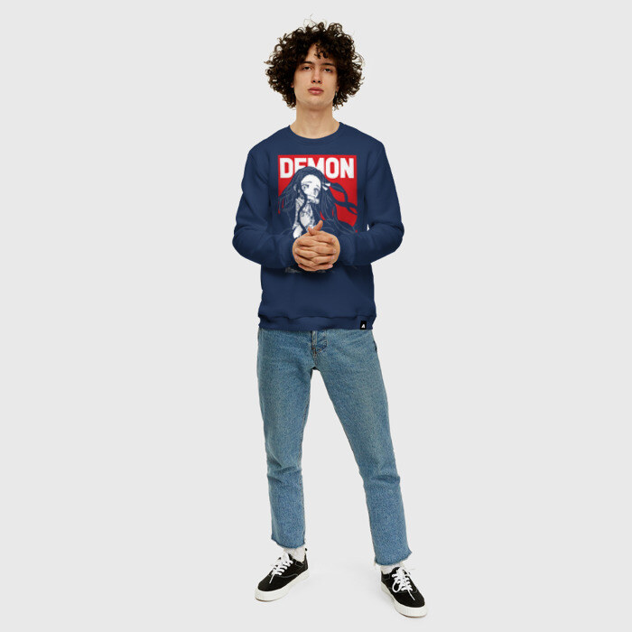 Мужской свитшот хлопок DEMON Kimetsu no Yaiba фото
