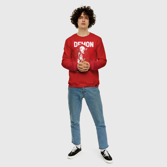 Мужской свитшот хлопок DEMON Kimetsu no Yaiba фото