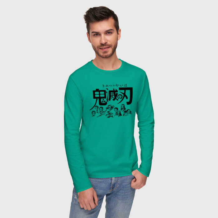 Мужской лонгслив хлопок ПЕРСОНАЖИ Клинок, рассекающий демонов фото